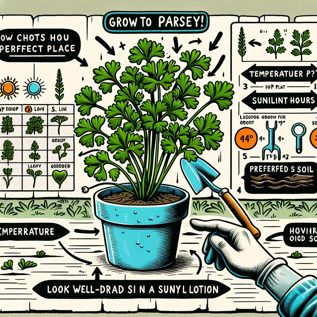 Jak vybrat ideální místo pro petržel