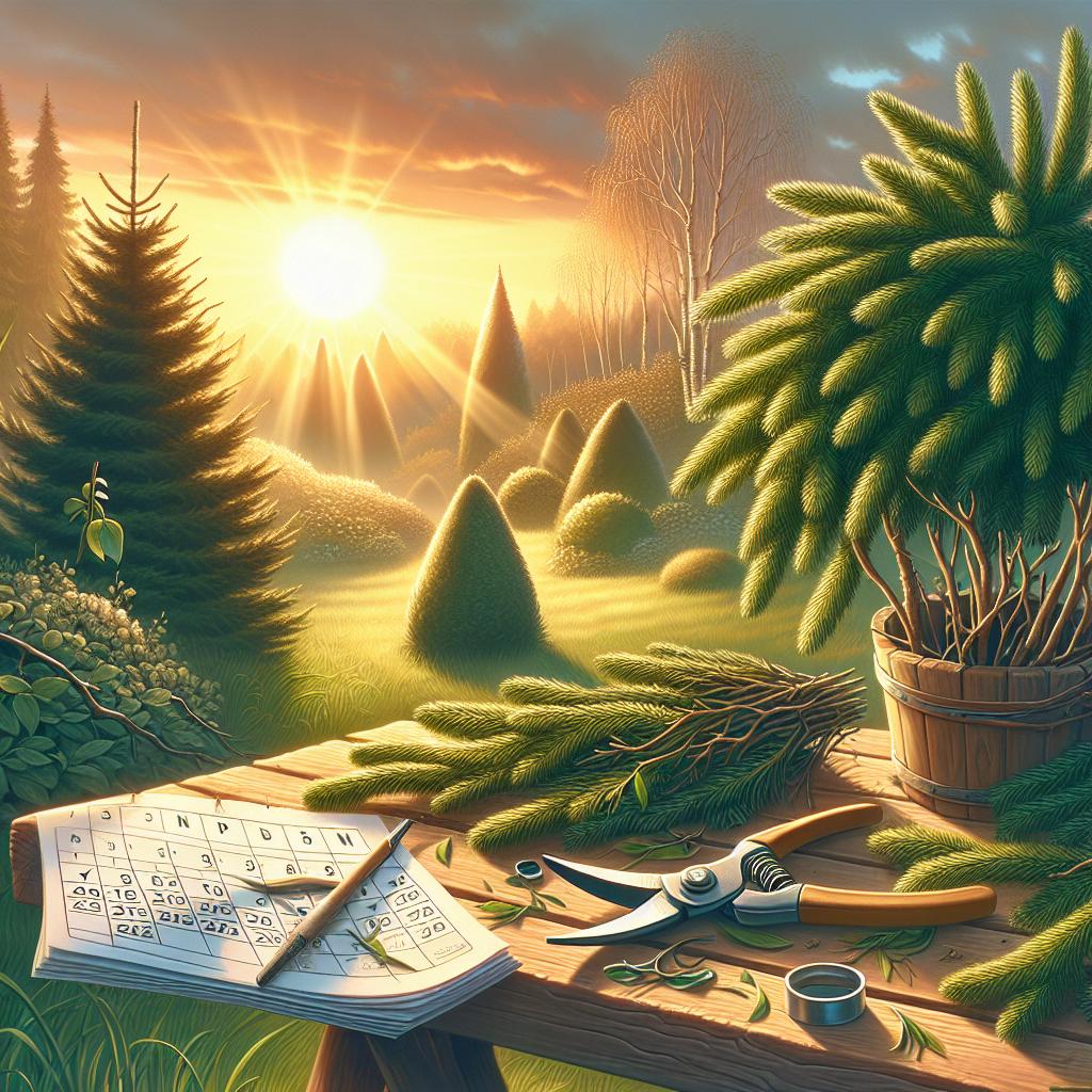 Kdy je ideální čas na střih jehličnanů